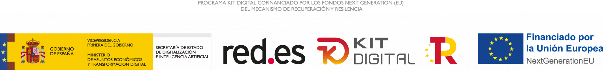 Kit Digital: Gobierno de España, Red.es, Plan de Recuperación, Transformación y Resiliencia y Financiado por la Unión Europea (NextGenerationEU)