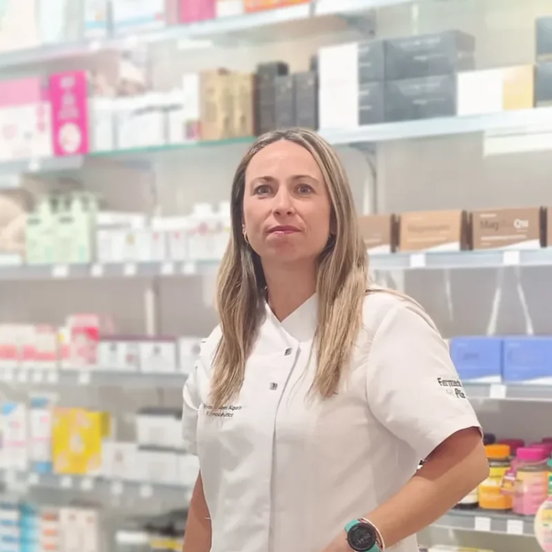 Integrante del equipo de Farmacia del Pilar